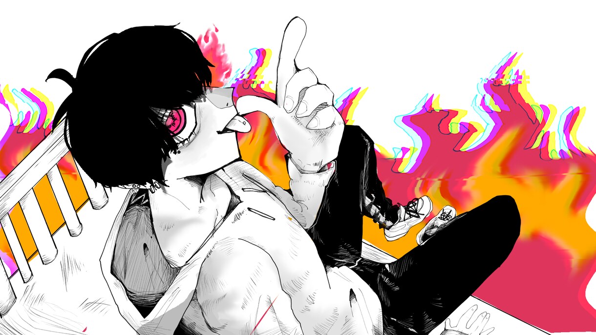 こんな感じのイラストとかアイコン描きます 鋭い絵柄で目立つ絵が出来ます！！！！！！ イメージ2
