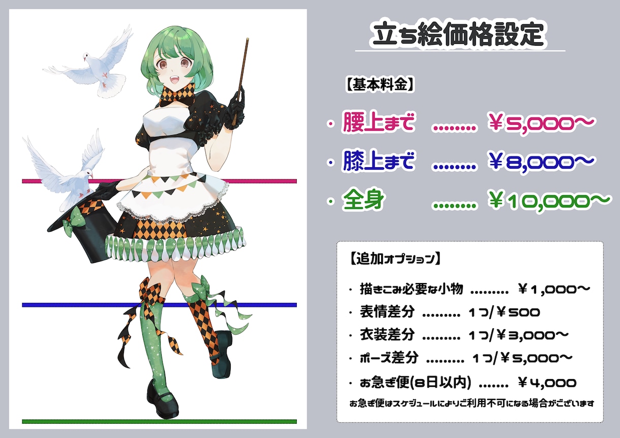 Vtuber用も可能！立ち絵イラスト制作します ゲーム・配信・IRIAM・Live2Dパーツ分けまで イメージ2