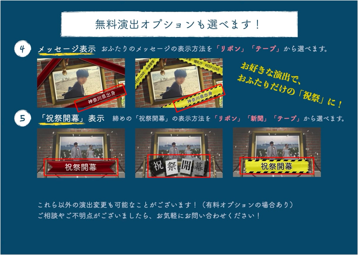 探偵ミステリー仕立ての結婚式OPムービー作ります 映画のような大迫力オープニングムービー！BGM変更可能！ イメージ3