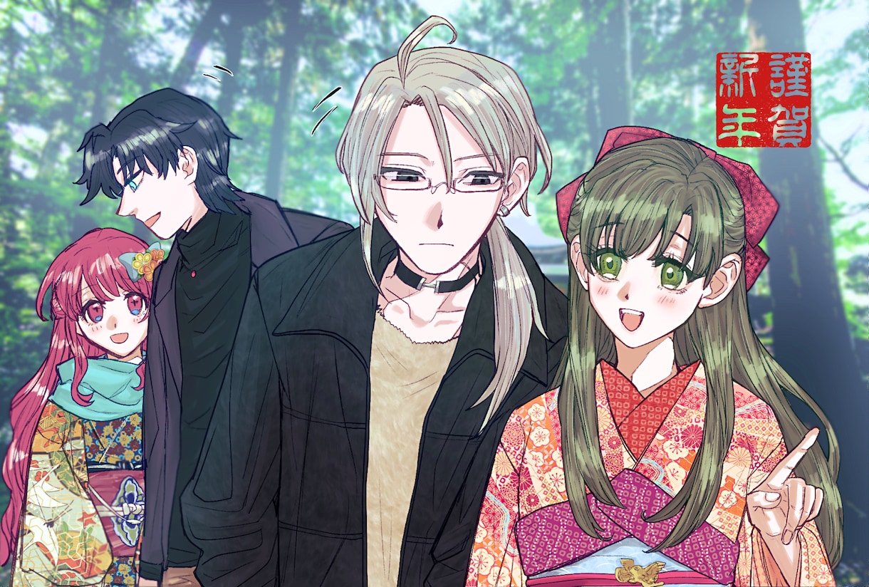 簡易背景ありの人物イラストを描かせていただきます 自分の作品の二次やサイト使用やゲームスチル使用にどうぞ！ イメージ4