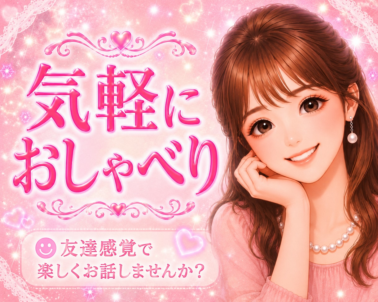楽しく♥️雑談♥️あなたのお話なんでも聞きます 気軽におしゃべりしませんか♥️お友達感覚で♥️リラックス♥️ イメージ2