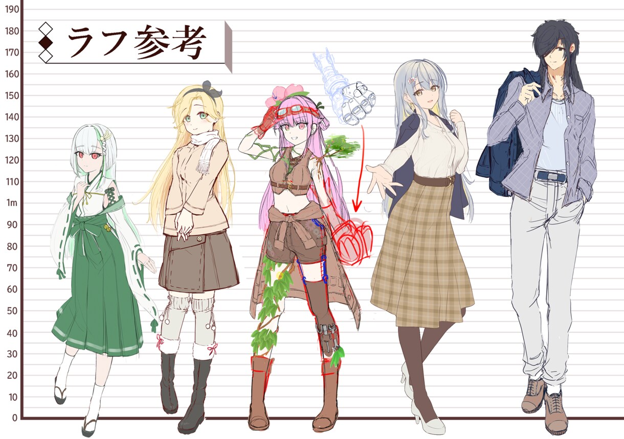 かわいい子が得意！　キャラクター立ち絵を描きます TRPGやノベルゲーム用立ち絵としていかがでしょうか？ イメージ3