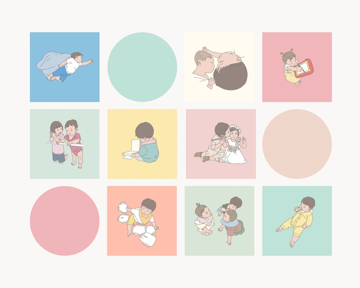 あかちゃん写真をシンプルでかわいいイラストにします SNSアイコン、贈り物やお部屋飾りにもぴったり！ イメージ5