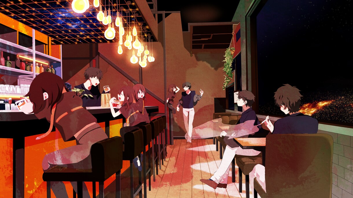 背景の細かいイラスト作成します 歌ってみたなどの動画サムネイルを華やかに イメージ2