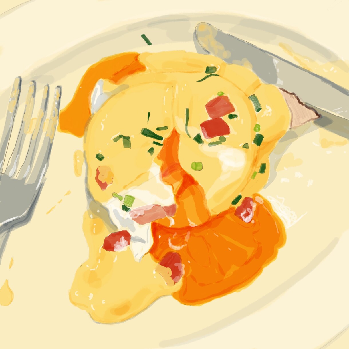 食べ物のイラスト描きます お好きな食べ物や料理を柔らかいテイストで描きます イメージ4