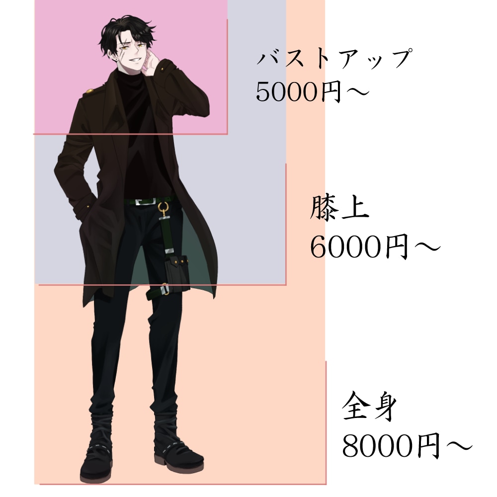 立ち絵お描きします TRPGや配信、動画編集用に自分だけの立ち絵を！ イメージ2