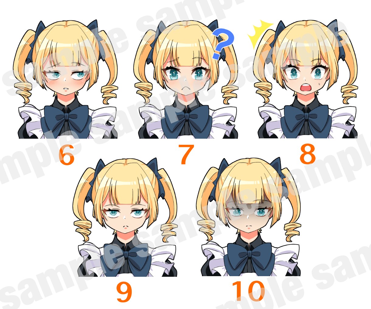 選べる表情20種類！5点セットから描きます ブログやTwitterなどあなたのコンテンツをより華やかに！ イメージ4