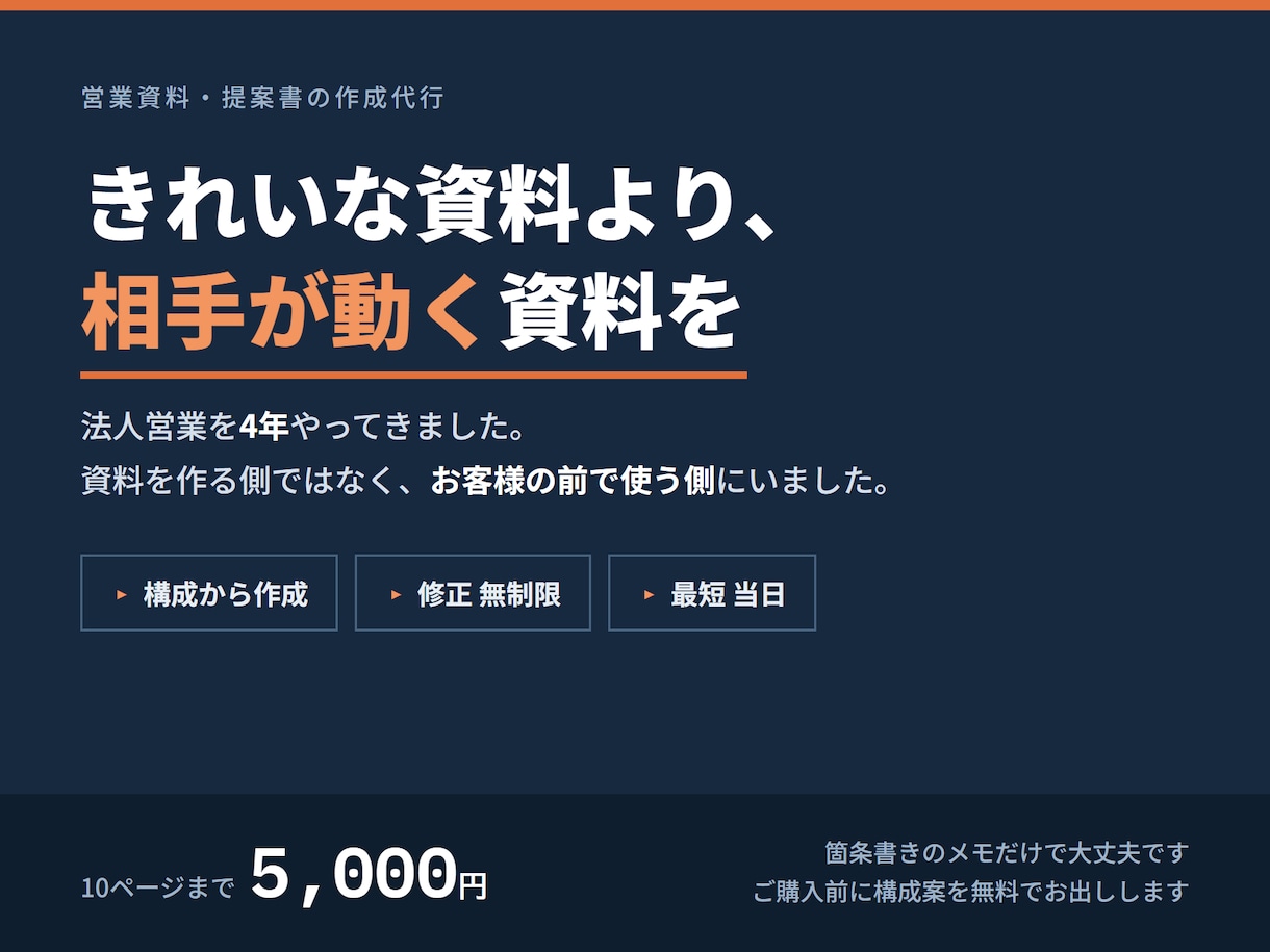 伝わる営業資料・提案書をパワポで作成しますます 法人営業4年。相手が動く資料を、最短当日でお戻しします イメージ1
