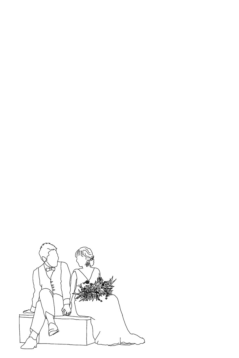 結婚式ペーパーアイテムDIYで使用イラスト作成ます 自身の結婚式ペーパーアイテム作成経験を活かした線画イラスト イメージ3