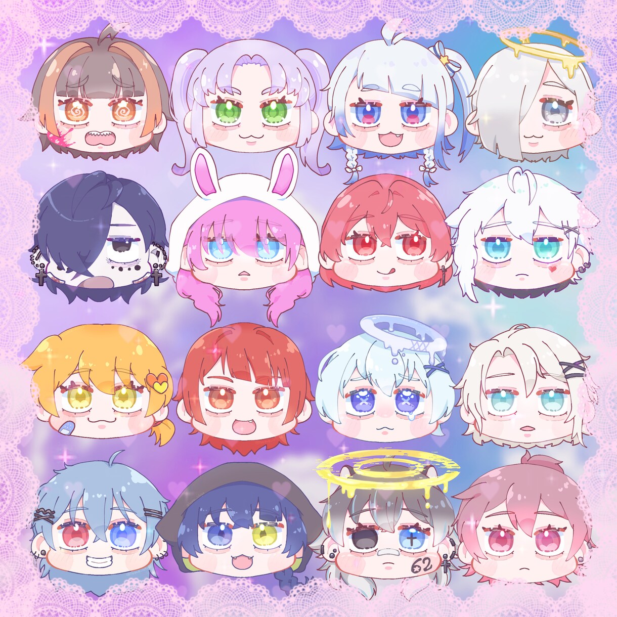 可愛いキラキラしたミニキャラ描きます 配信活動者向けです！ファンへキラキラしたサービスいかがですか イメージ1