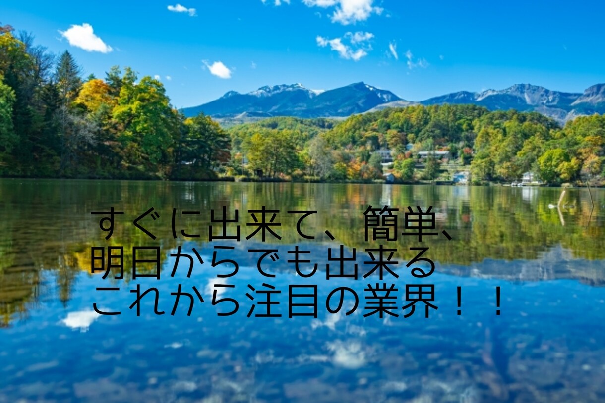 すぐできる❗️のに堅実、本業レベル✅の副業教えます 1日6桁レベル、✅オプションで完全在宅型に⭕️なのに簡単❗️ イメージ1