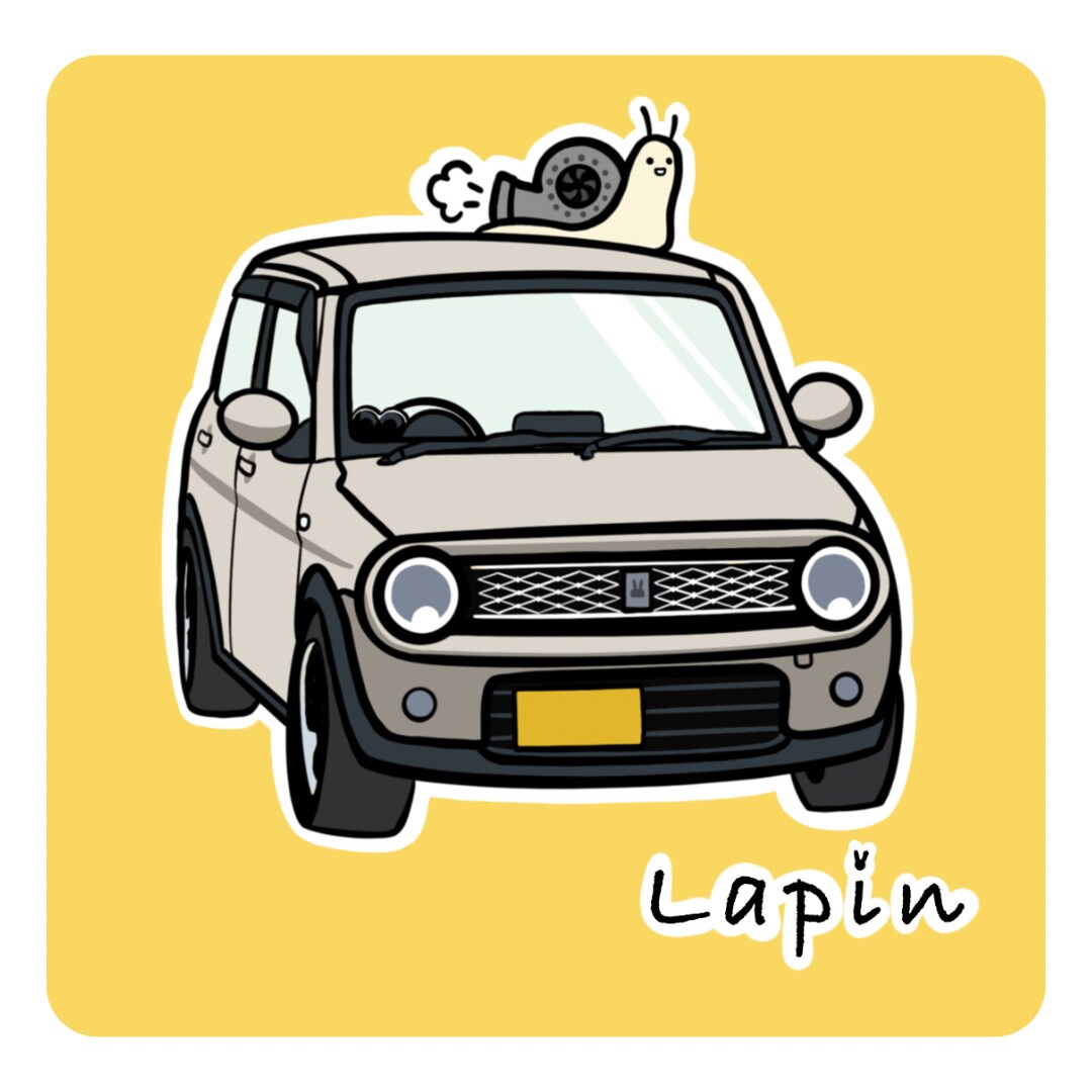 ポップな車のイラスト描きます ステッカーなどのグッズ制作・納車祝いのプレゼントなどに！ イメージ2
