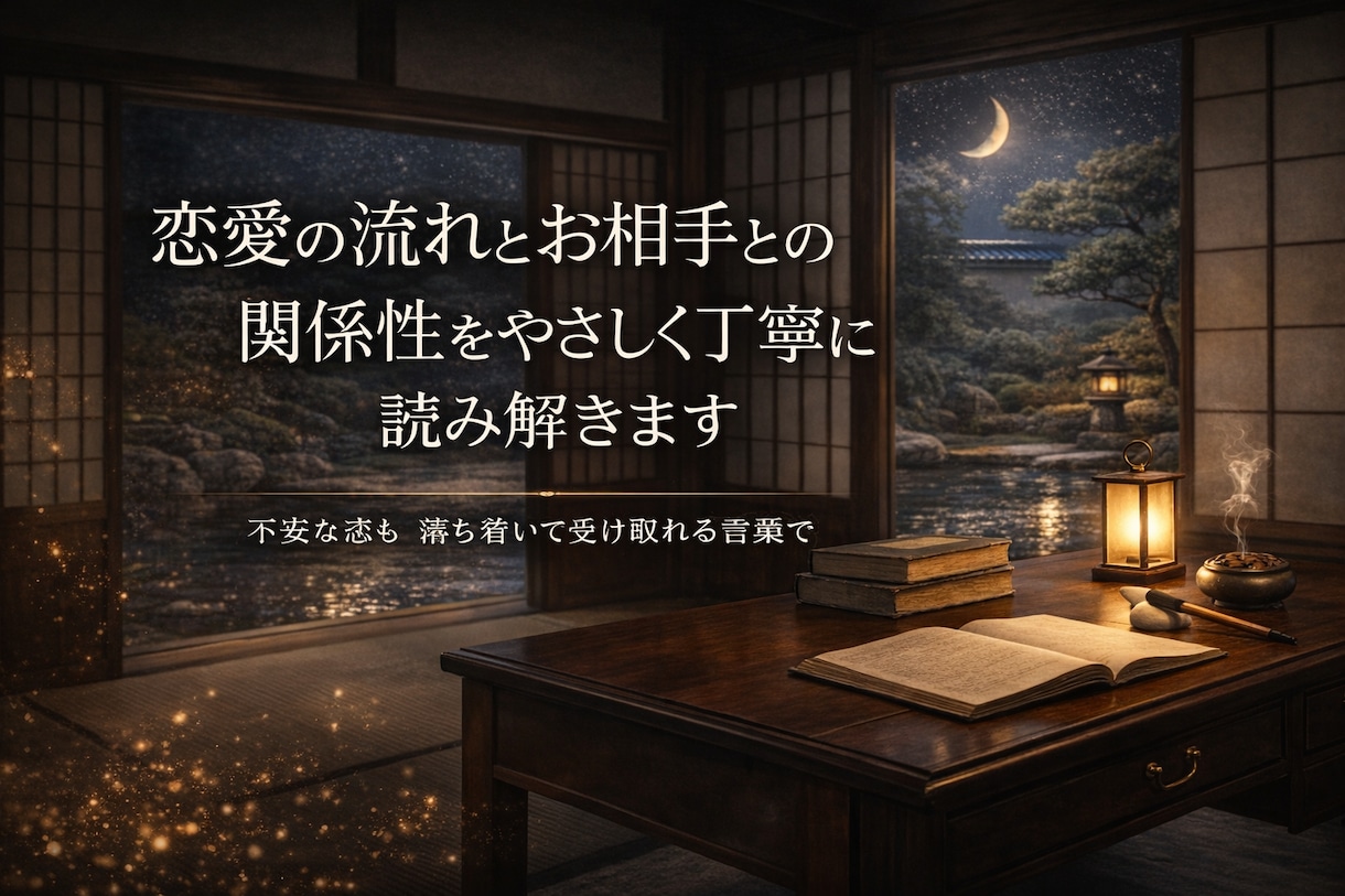 恋愛の流れを四柱推命で丁寧に読み解きます 恋愛のお悩みにやさしく寄り添います(セール中) イメージ1