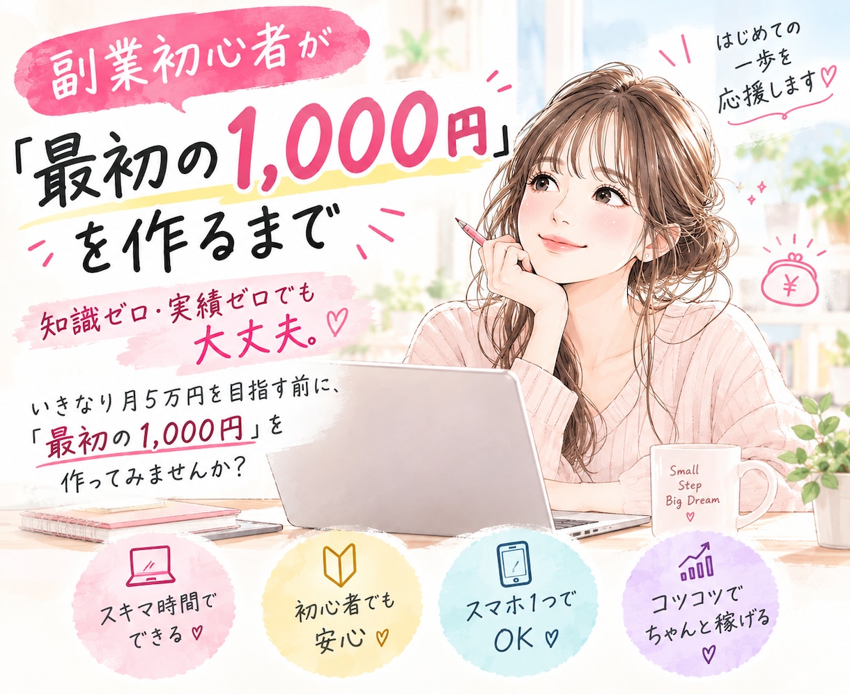 最初の1,000円までの販売ガイド✨教えます 特別なスキルがなくても大丈夫。あなたの経験を小さな商品に！ イメージ1
