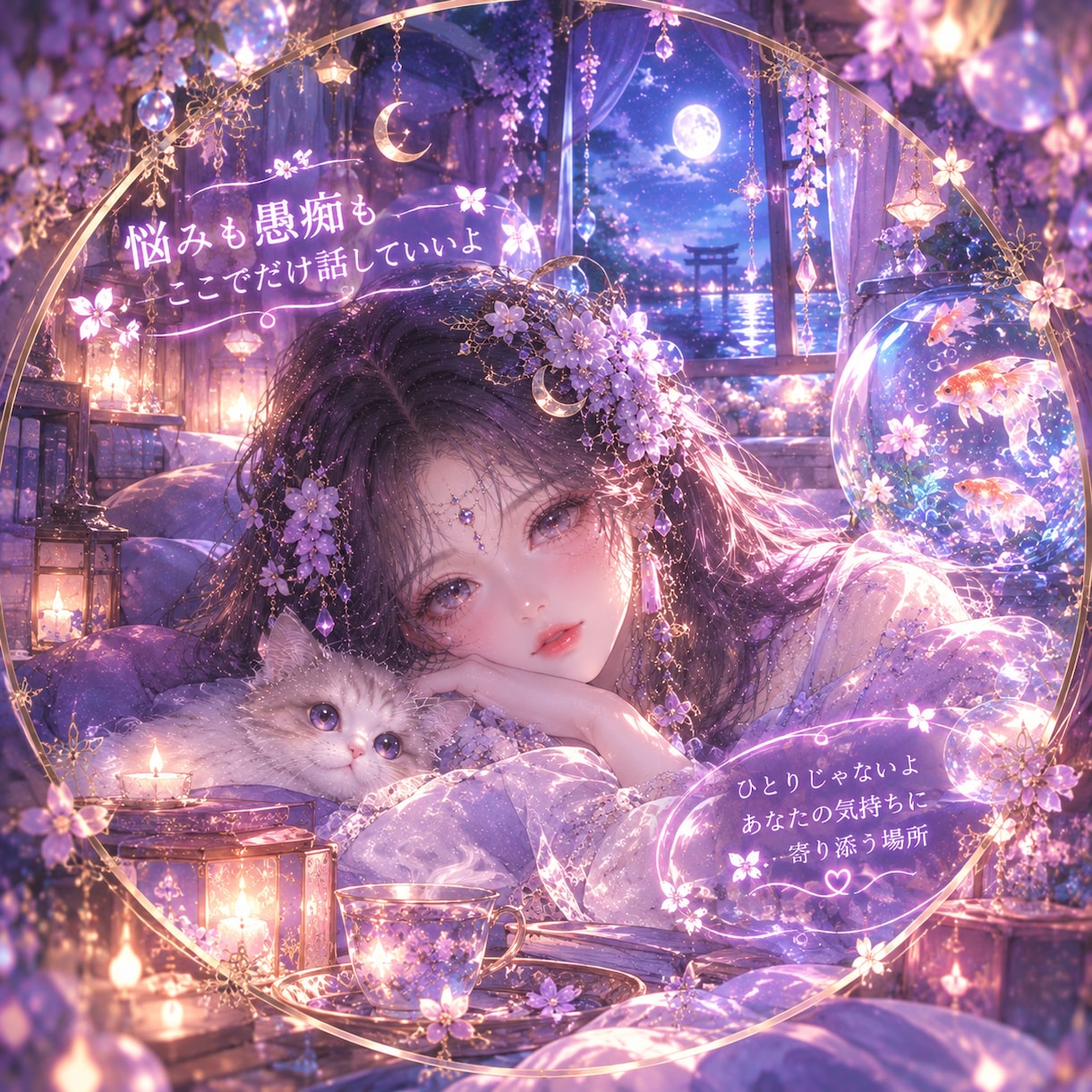 常世の隠れ家へ。あなたの味方となって寄り添います 夜のしじまに、お互いの言葉をそっと通わせ合う癒しの部屋 イメージ1