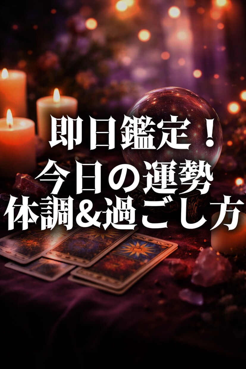 今日の運勢＋メンタル・体調と過ごし方を占います 即日鑑定！最短1時間以内対応！過ごし方アドバイス付き イメージ1