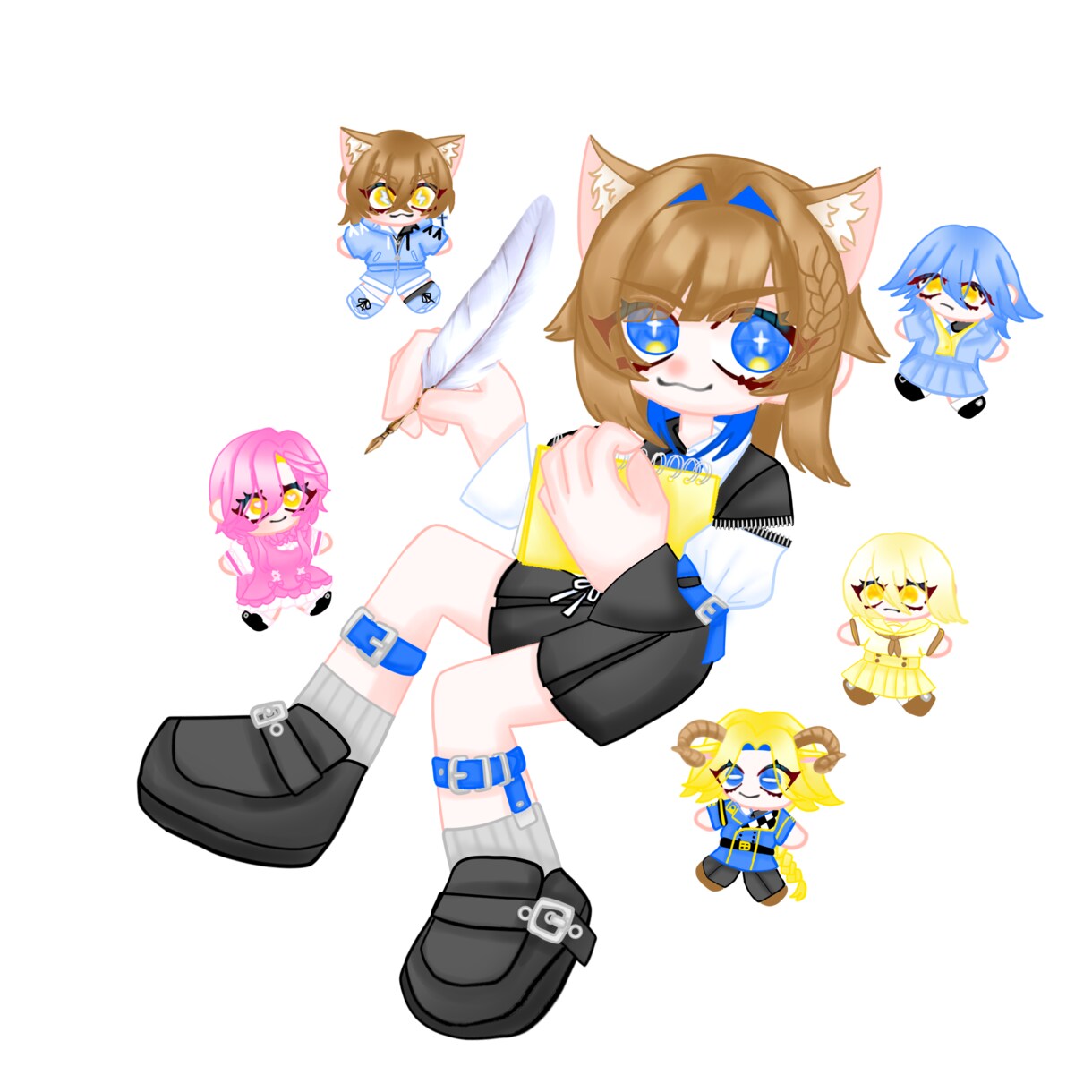 可愛いデフォルメキャラクターおかきします 商用利用OK目を引くイラストお描きします イメージ4