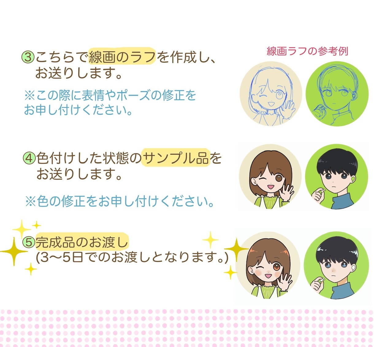 可愛いSNSアイコンやイラストを作成します 美大出身の絵描きがあなたの希望に沿ったイラストを描きます！ イメージ3
