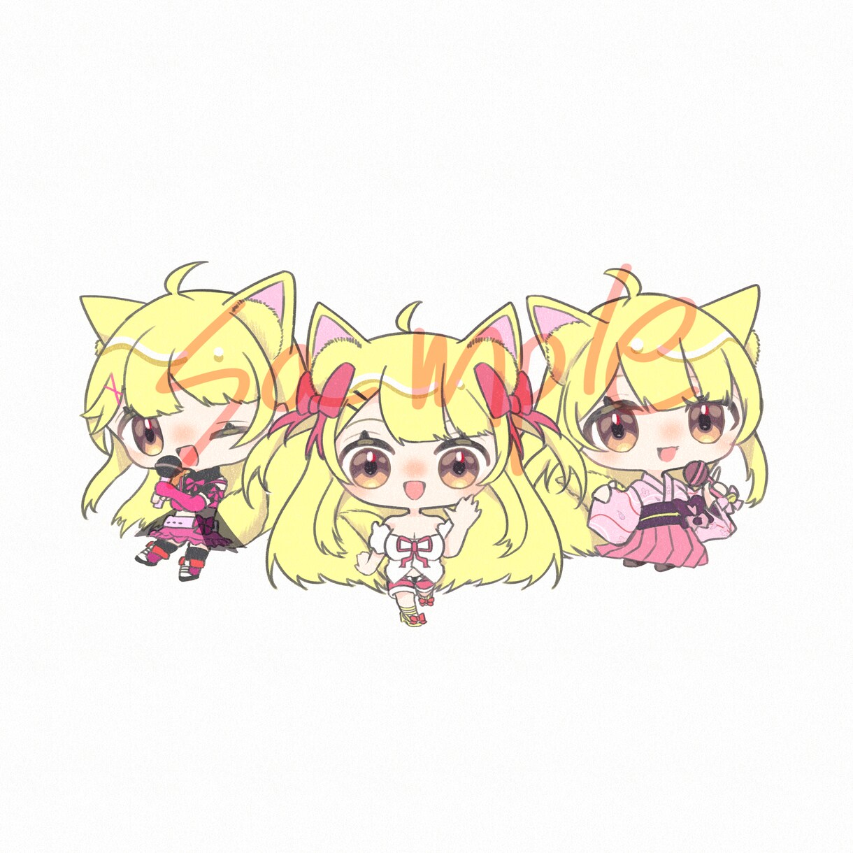 ちっちゃな癒し系SDイラスト制作します ステッカーやグッズ用に使えます。 イメージ6