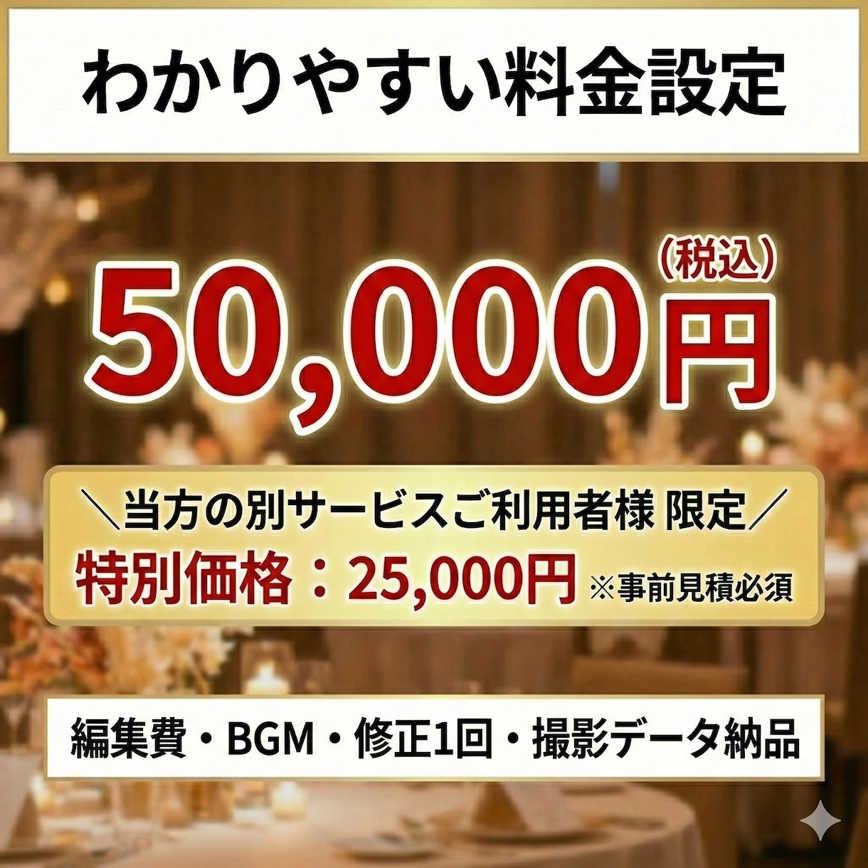 ゲストのスマホ動画で世界一の結婚式映像を制作します ゲスト目線だけで作る 世界に一つの結婚式ムービー イメージ6
