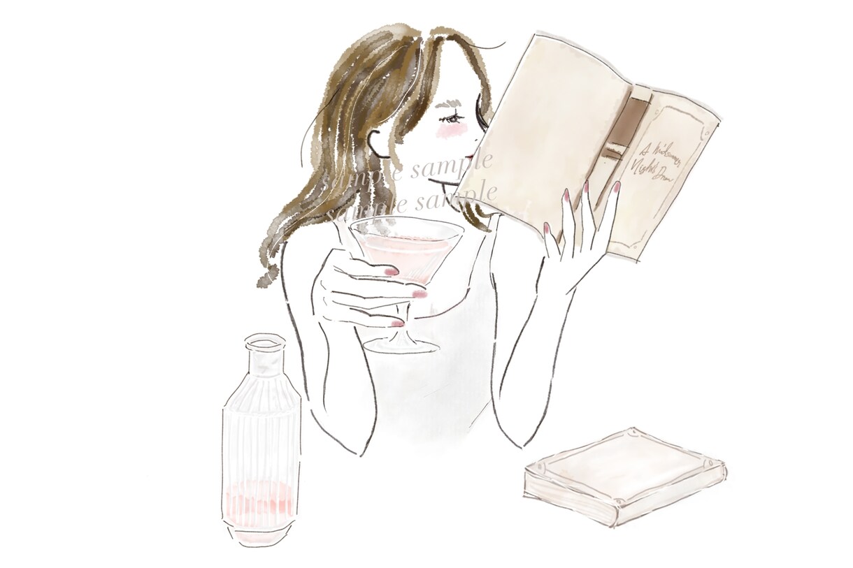 おしゃれで魅力的、自信ある女性イラストお描きします 日常を彩る主役の女性を♪パッと華やかに、印象アップ♪ 水彩 イメージ4