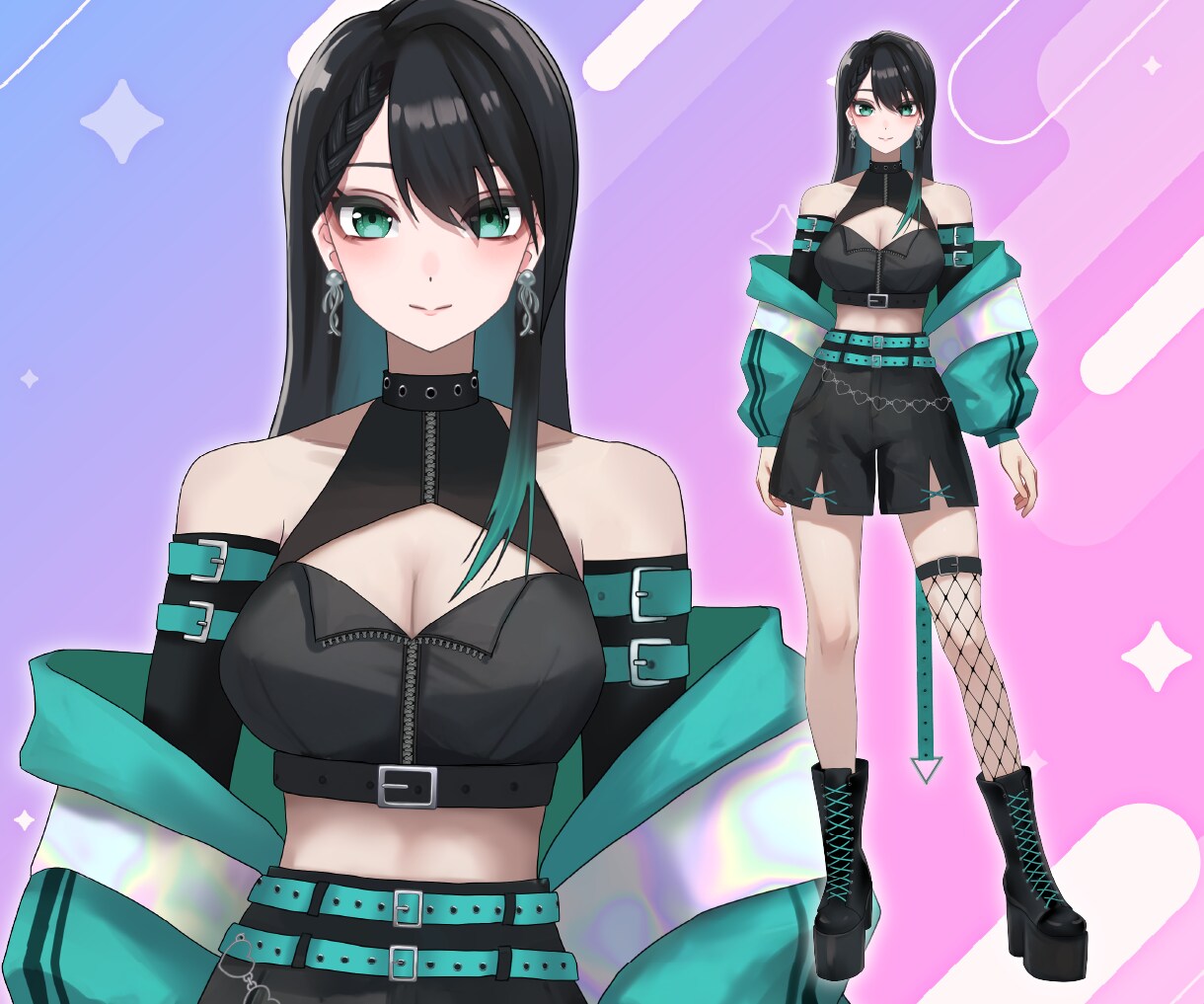 Vtuber高品質モデルをプロが一括で制作します 活動に必要なモデル・配信背景・ロゴ・SDキャラを一括で制作！ イメージ8