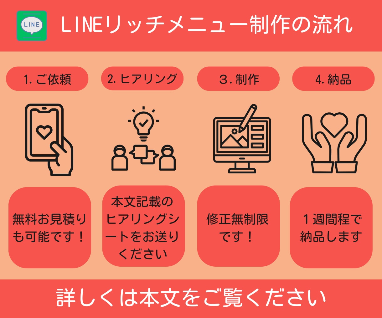 集客力UP！公式LINEリッチメニューを作成します 世界観を大事に☆思わず押したくなる優しいリッチメニュー イメージ2