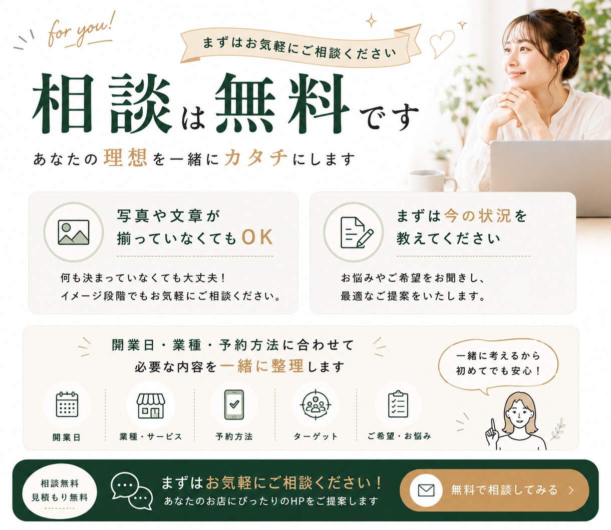 初めてでも安心！開業直後の個人店HPを制作します 原稿整理・予約導線・独自ドメイン接続までまるごとサポート イメージ10