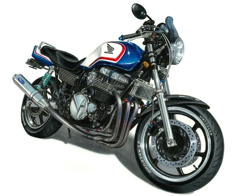 バイクの手描きイラスト作成します 思い入れのあるバイクを心を込めて丁寧に手描きで作成いたします イメージ7