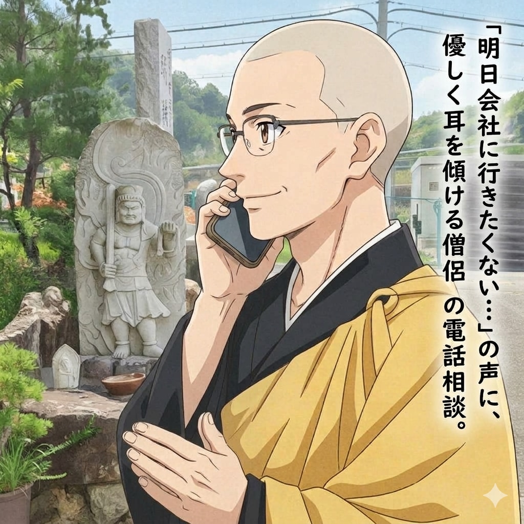 明日仕事に行きたくない方のお話をお聴きします 就職超氷河期経験の僧侶が「仕事行きたくない」アドバイスします イメージ1