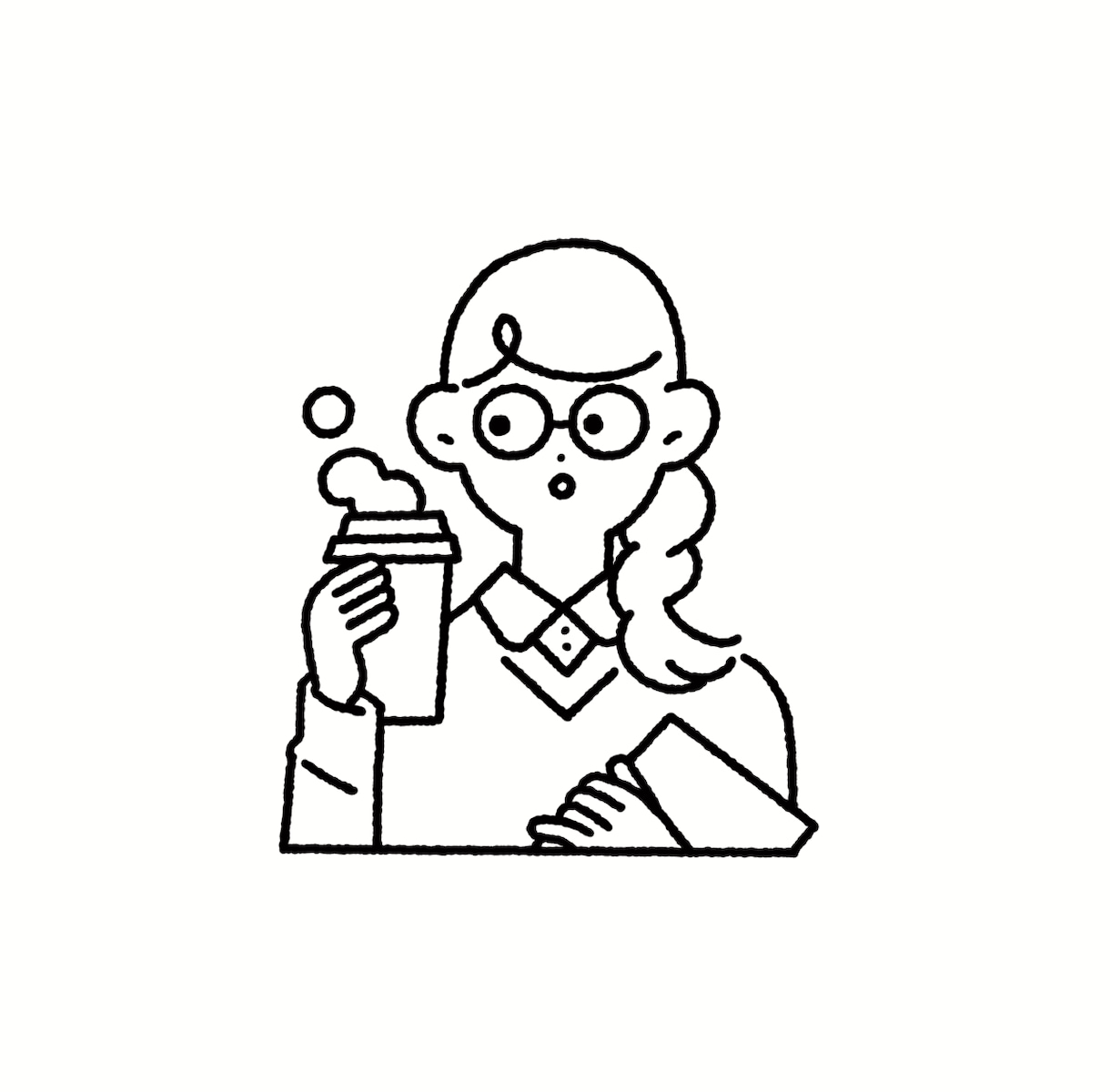 シンプルでかわいい線画イラスト作成します SNSやLINEなどのプロフィール画像に！フラットイラスト イメージ1