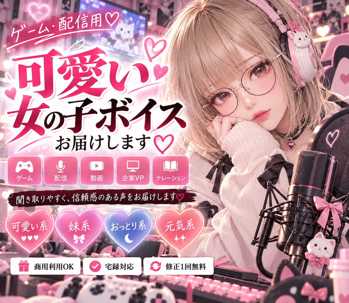ナレーション・ボイスドラマなど声のお仕事承ります 自然で聞きやすい女性ボイスを心を込めてお届けします イメージ1