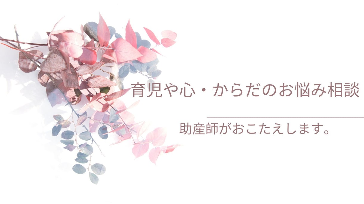 育児・子育ての悩み、心や体のお悩み助産師が伺います 小児科、NICU、産婦人科で助産師として22年勤務 イメージ1