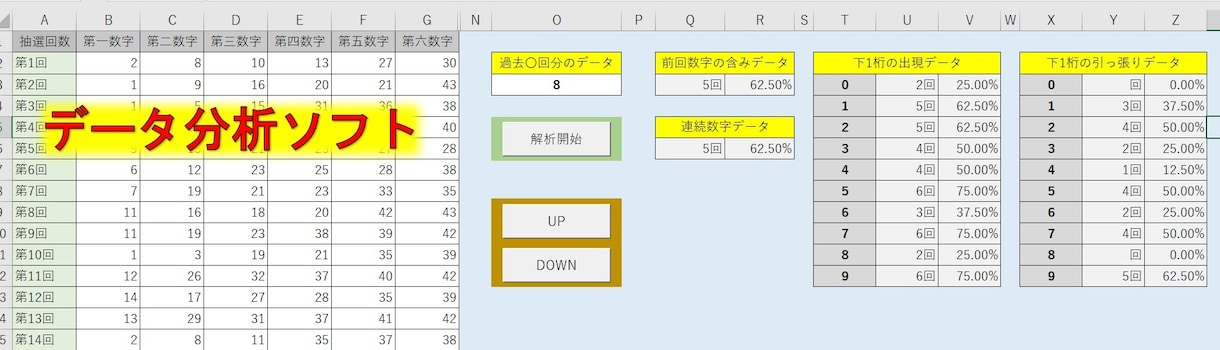 ロト/ナンバーズの【自動絞込ソフト】を提供します ☆★大人気の高精度ｿﾌﾄです★☆ イメージ6