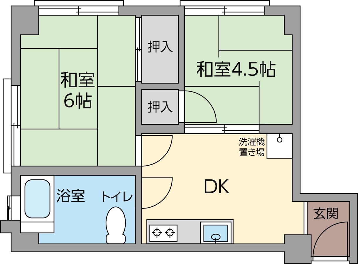 チラシやWEBなど広告掲載用の間取制作をします 紙の資料からaiデータ化します。戸建、アパート、マンション可 イメージ5