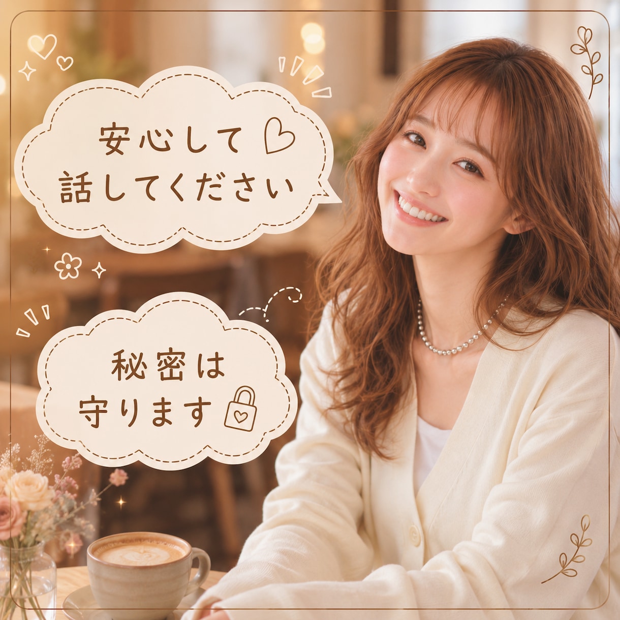 緊張してうまく話せない方♡安心して会話練習できます その緊張、ゆるっと和らげます♡ イメージ4