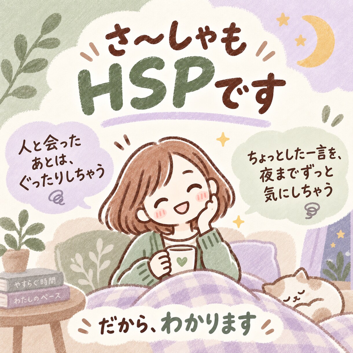 HSP同士、気疲れした日のモヤモヤをゆるく聞きます 沈黙OK・1分OK。繊細さん同士、ゆるっと話しましょ イメージ4