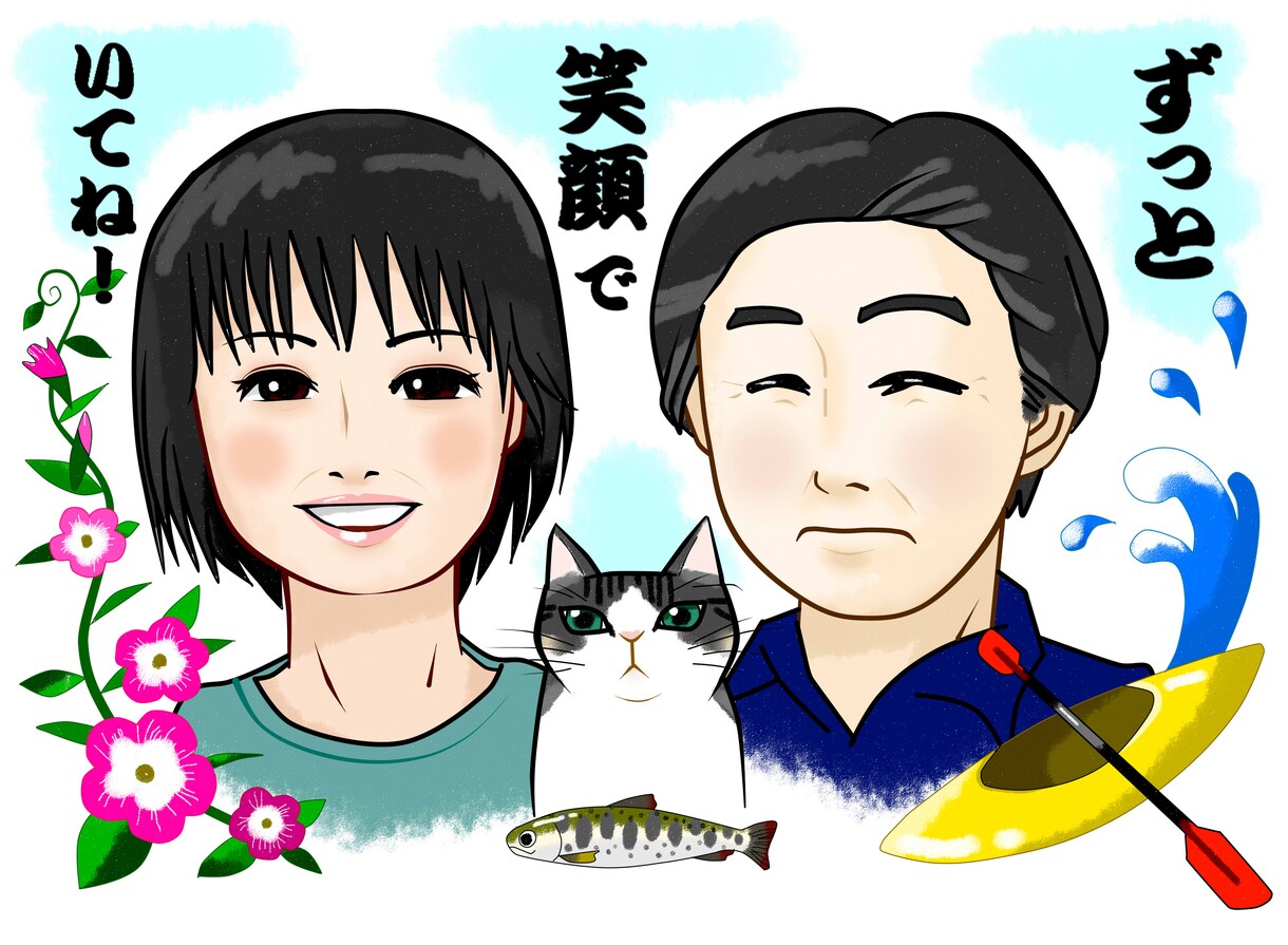 似顔絵、キャラクター、イラスト全般なんでも描きます プレゼント用や、アイコンなどテイストも幅広く対応します！ イメージ3
