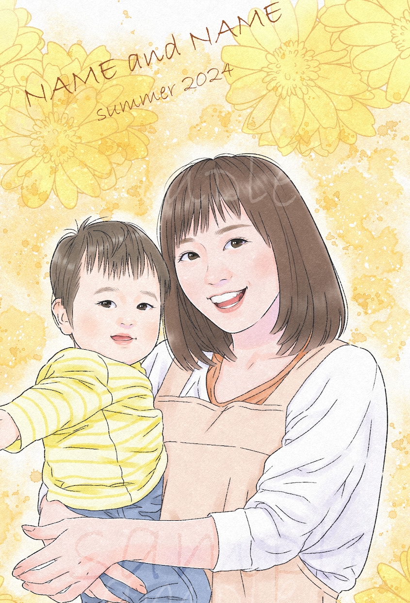 やさしく綺麗な似顔絵を描きます 老若男女OK！丁寧なヒアリングで特別な１枚を作りませんか？ イメージ8