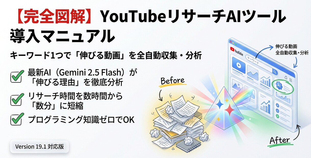 YouTubeの伸びる企画をAIが数分で特定します リサーチ地獄から解放！バズり動画をAIが自動抽出＆丸裸に！ イメージ2