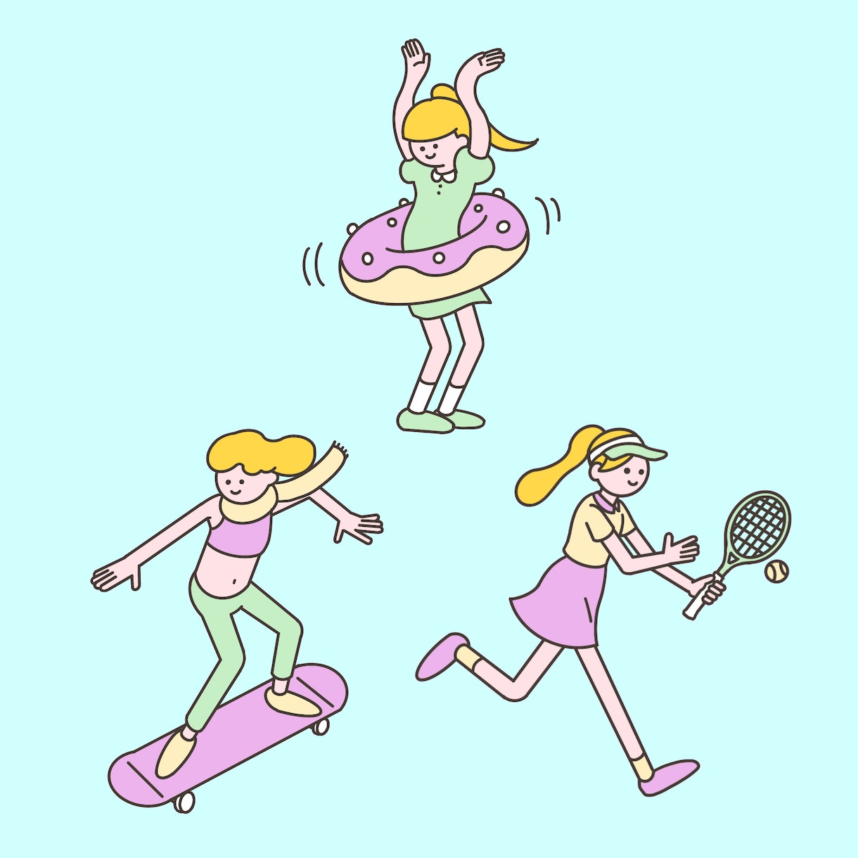 商用◎シンプルでポップなビジネスイラスト描きます 一目で伝わる魅力的な線画イラスト！書籍の挿絵やWEBサイトに イメージ3