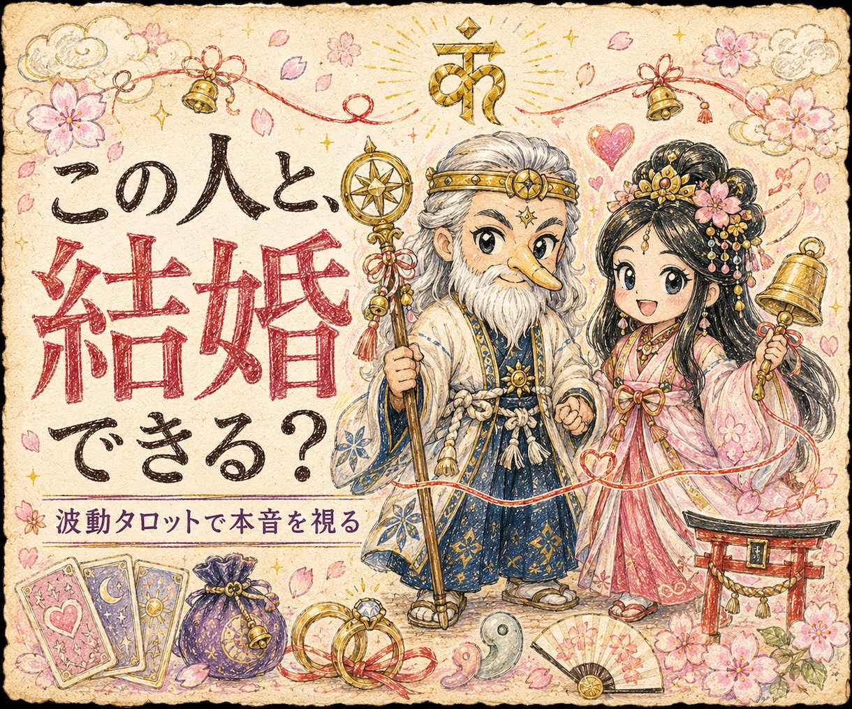 おふたりの結婚を霊視タロットで鑑定いたします 「この人と結婚できる？」霊視で本音を読み解きます イメージ1