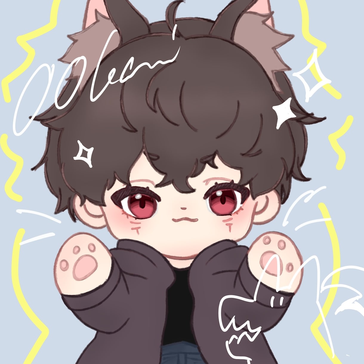 低価格でミニキャラでアイコン、イラスト描きます かわいいぬいぐるみ風デフォルメキャラを描きます イメージ1