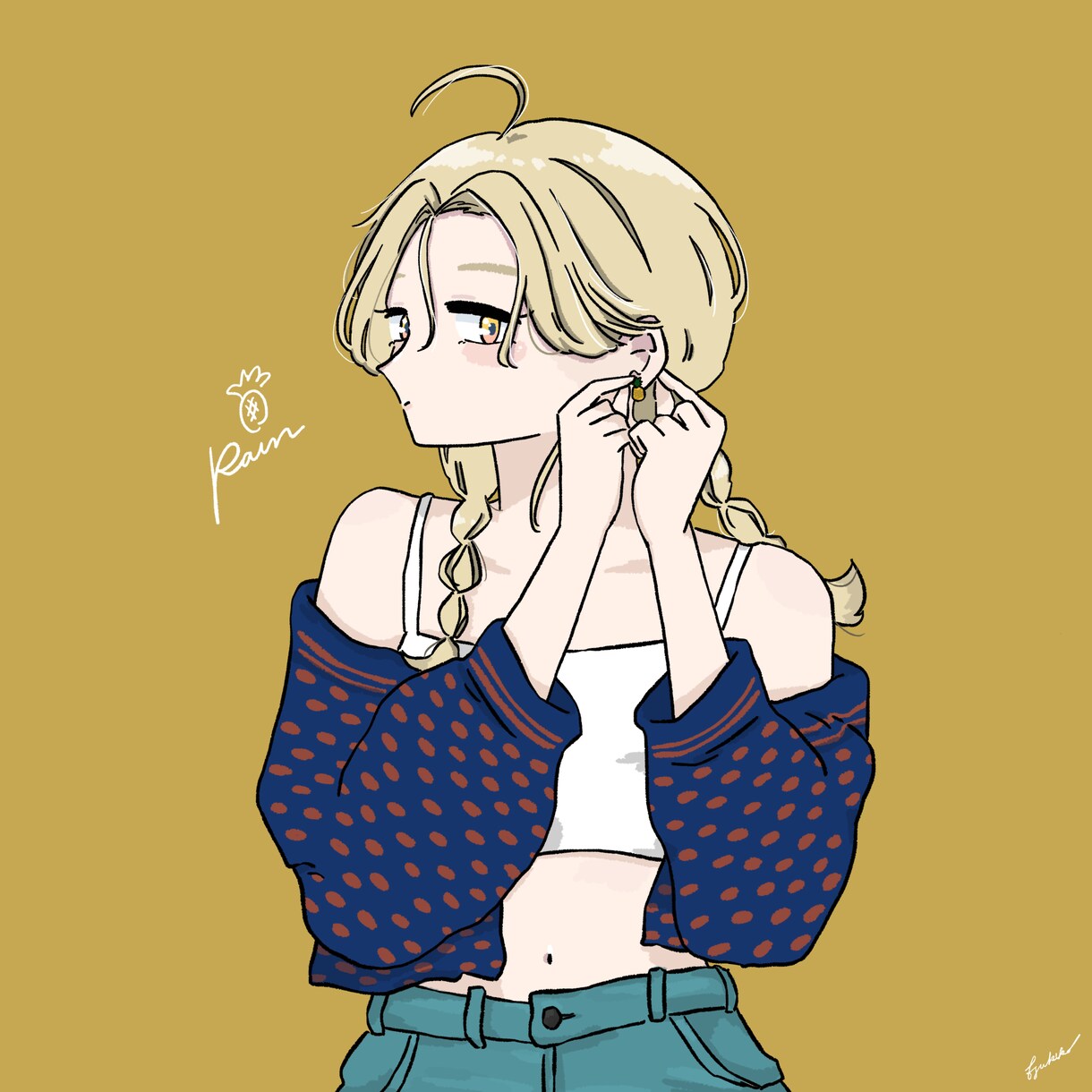目を引く色味のクールなイラスト作成致します お好みの服装やお色味でお描きします イメージ1