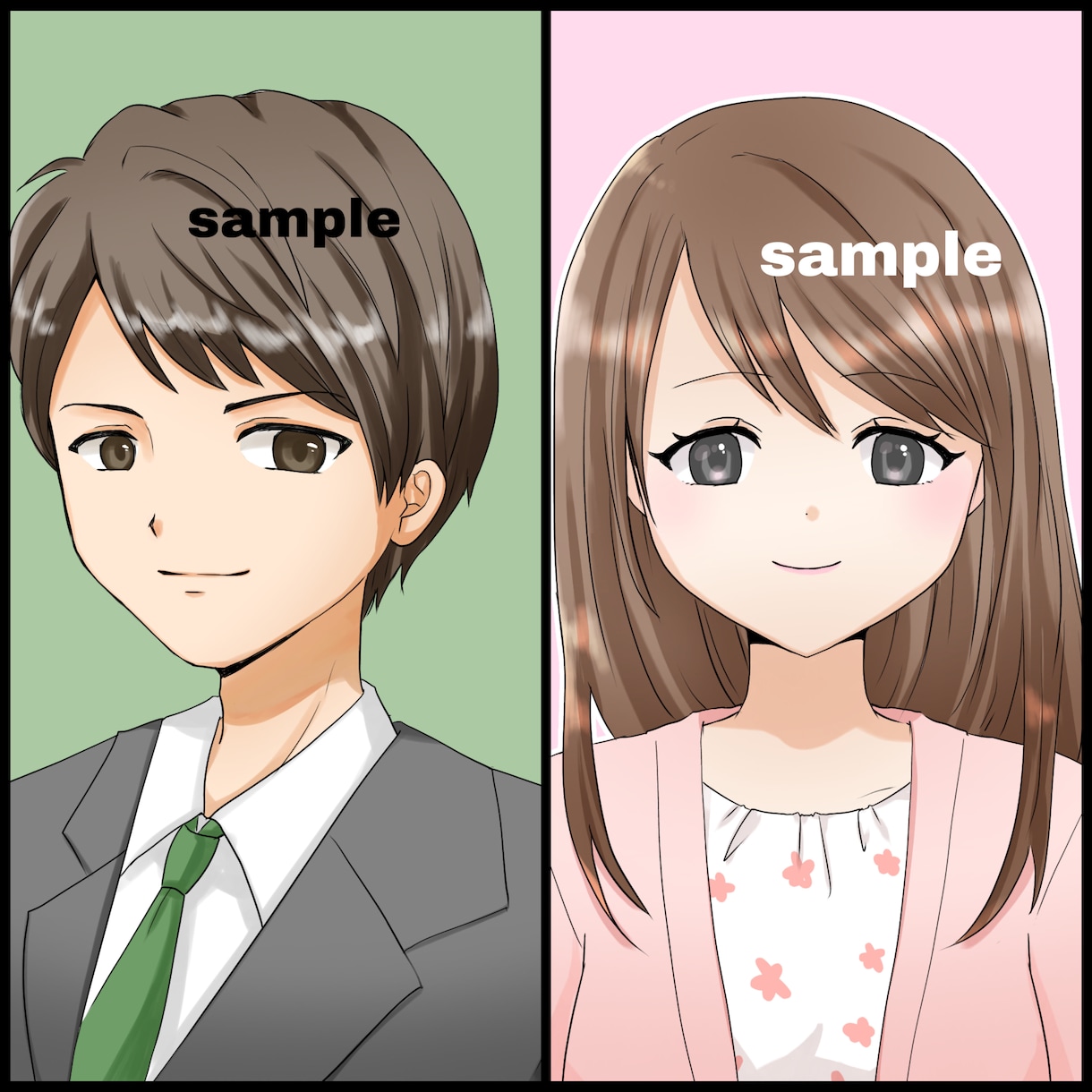 好印象アイコン・イラスト全般作成します アイコンで好印象！SNS、ブログ、ビジネス、似顔絵OK イメージ1