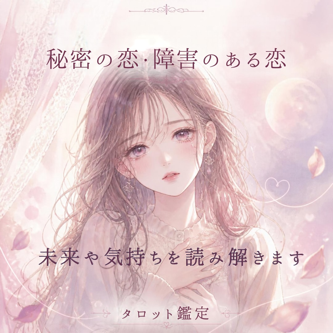 障害のある恋☘️秘密の恋❤️本当の本音❤️視ます 苦しい恋...気持ちや未来☘️優しく受け止めます…⭐️ イメージ1