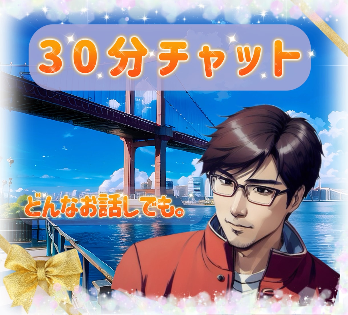 30分チャット　LINE感覚でチャットいたします アラフィフおじがお悩み、話し相手どんな話でも聞きます。 イメージ1