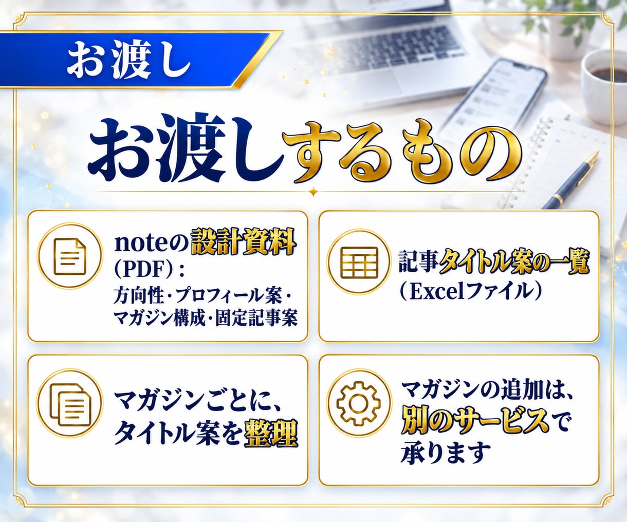 3マガジン設計！noteの全体像を一式作成します プロフィール・マガジン構成・固定記事案まで、資料で整理 イメージ5