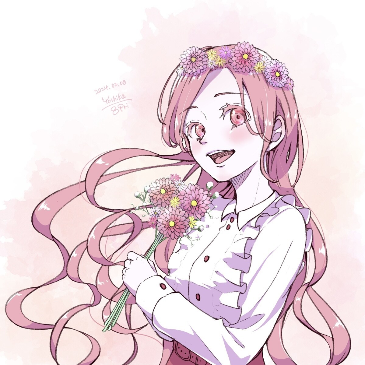 淡くて綺麗なモチーフのイラストを作成します SNSで使える個性的なイラストを求めている方へ イメージ3