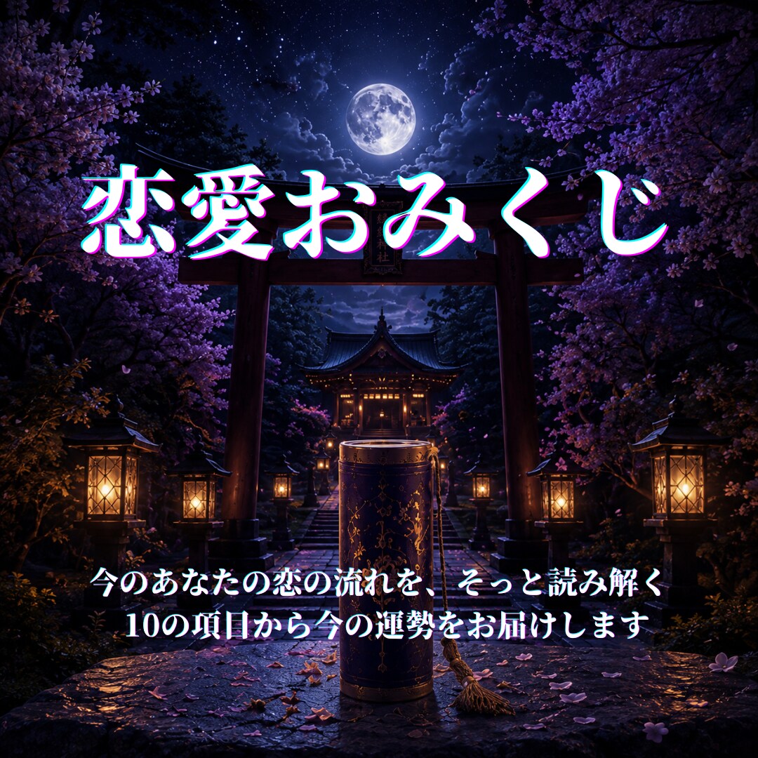 恋愛おみくじ｜あなたの運勢みます 黒瀬独自の恋愛おみくじ　10項目について占います イメージ1